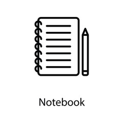 Notebook icon design stock illustration