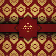 Luxury Patterns by Combining Elegant Gold and Red Colors. mandala designs for prints, flayers, brochures, backgrounds, banners.