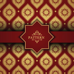 Luxury Patterns by Combining Elegant Gold and Red Colors. mandala designs for prints, flayers, brochures, backgrounds, banners.