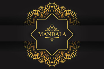 Luxury Ornamental Mandala Background with Gold Color. mandala designs for prints, flayers, brochures, backgrounds, banners.