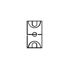 Basketball Field Line Style Icon Design