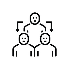 Black line icon for representatives