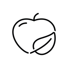 Black line icon for fresh