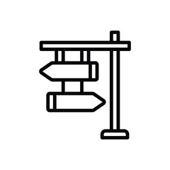 Black line icon for indication