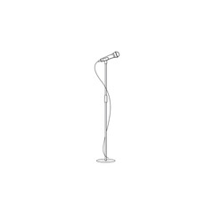 Stage microphone icon isolated vector graphics