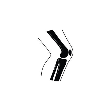 recommend clip art: Human knee joint side view icon vector graphics