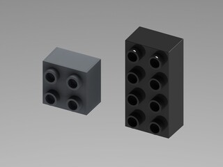 2x2 and 2x4 blocks Design 3D Rendering