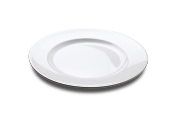 white plate isolated on white
