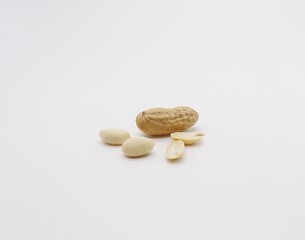 peanuts on a white background