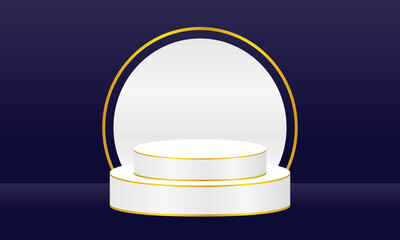 vector illustration 3d podium background design, perfect for advertising, social media post, wallpaper, and other graphic needs.