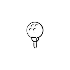 Golf Ball Line Style Icon Design