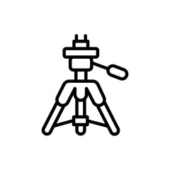 Tripod icon in vector. Illustration