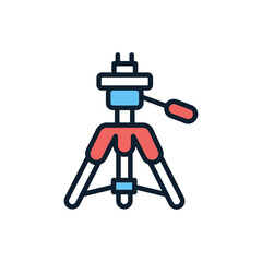 Tripod icon in vector. Illustration