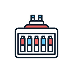 Battery icon in vector. Illustration