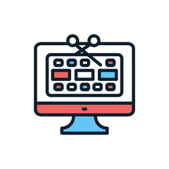 Video Editing icon in vector. Illustration