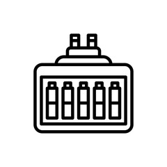 Battery icon in vector. Illustration