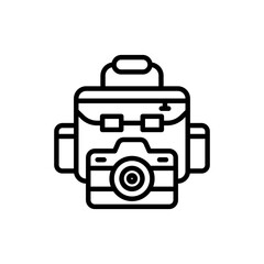 Camera Bag icon in vector. Illustration