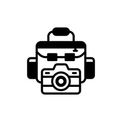 Camera Bag icon in vector. Illustration