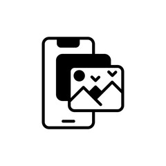 Mobile Gallery icon in vector. Illustration
