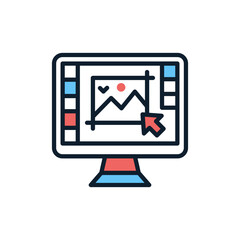 Cropping Image icon in vector. Illustration