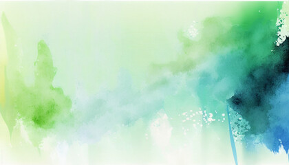 Abstract background illustration in watercolor blue and green