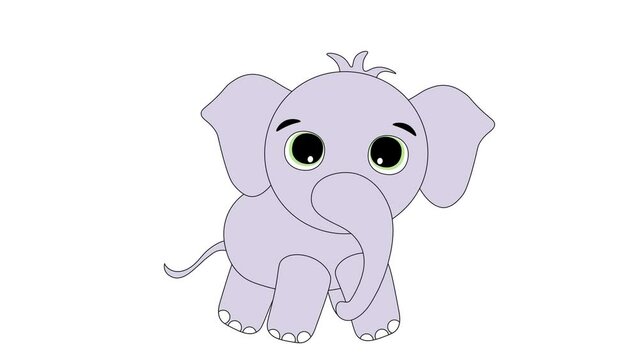 animation of a child's little dancing elephant