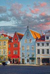 old streets of Tallinn city center. - obrazy, fototapety, plakaty