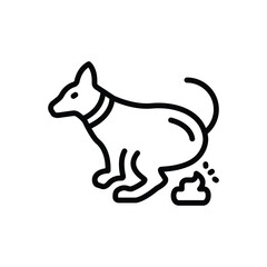 Black line icon for crap