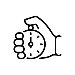 Black line icon for starts