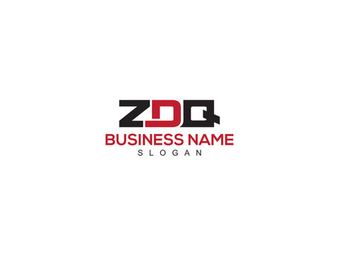 ZDQ z d q Logo Illustration, Initial ZD zdq Letter Logo Vector