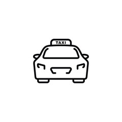 Taxi line icon isolated on white background