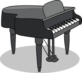 Piano. Vector illustration of a piano isolated. © serkan