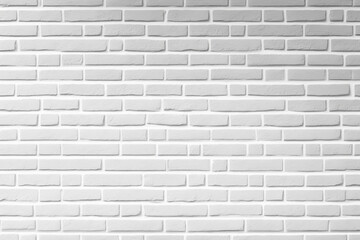 Minimalist White Brick Wall Texture Background with Clean Design, Neutral Tone