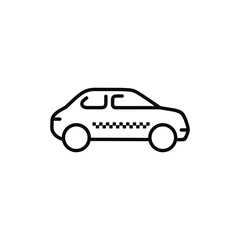 Taxi line icon isolated on white background