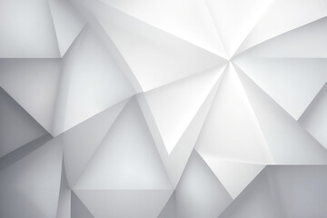 Abstract white and gray pale geometric background. AI generated art