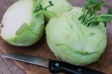 frischer Kohlrabi 