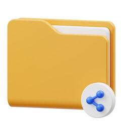 Folder Share 3D Icon