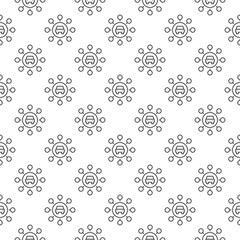 Carsharing vector round concept linear seamless pattern