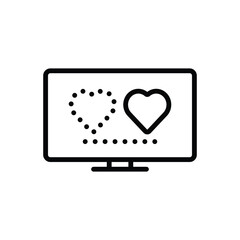 Black line icon for animated