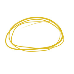 Abstract gold scribble circle