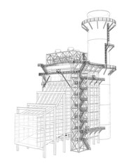 Industrial equipment. 3d illustration