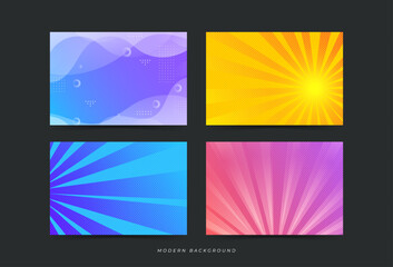 Modern background .geometric style,gradations,collection 4 set.eps 10
