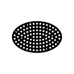 floormat living room glyph icon vector illustration