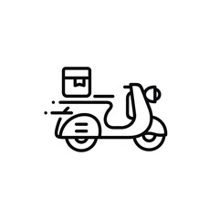 Delivery line icon isolated on white background