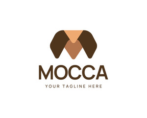 Modern Coffee Shop Logo with M Letter
