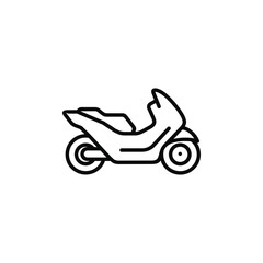 Fototapeta na wymiar Motorbike line icon isolated on white background