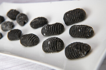 Multicoloured gnocci potato peru italian food, Homemade, High quality photo