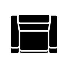 chair top view glyph icon vector illustration