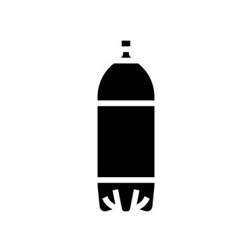 beverage soda plastic bottle glyph icon vector illustration