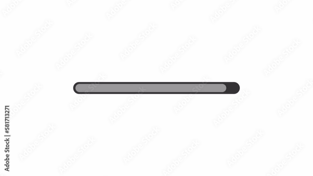 Fototapete animated status bar loader. indication level. simple black and white loading icon. 4k video footage 